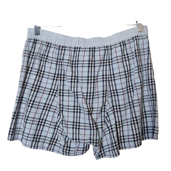 Burberry Men's Blue Nova Check Plaid Classic Cotton Boxers Tartan Plaid Large - Picture 2 of 11